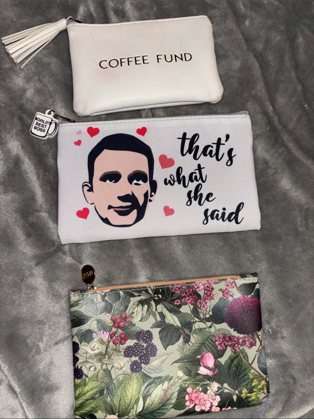 Lot of 3 makeup bags